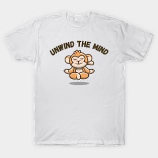 Unwind The Mind (Mediation Monkey) T-Shirt